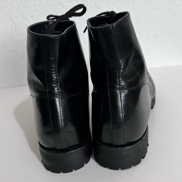Stacy Adams Madison Cap Toe Black Leather Lace Boots Size 13 - Picture 8 of 15